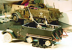 Construction of the author's M3A1; in background is kit built in 1991.